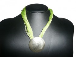 Original Moroccan Fabric Medal Necklace "Smir"
